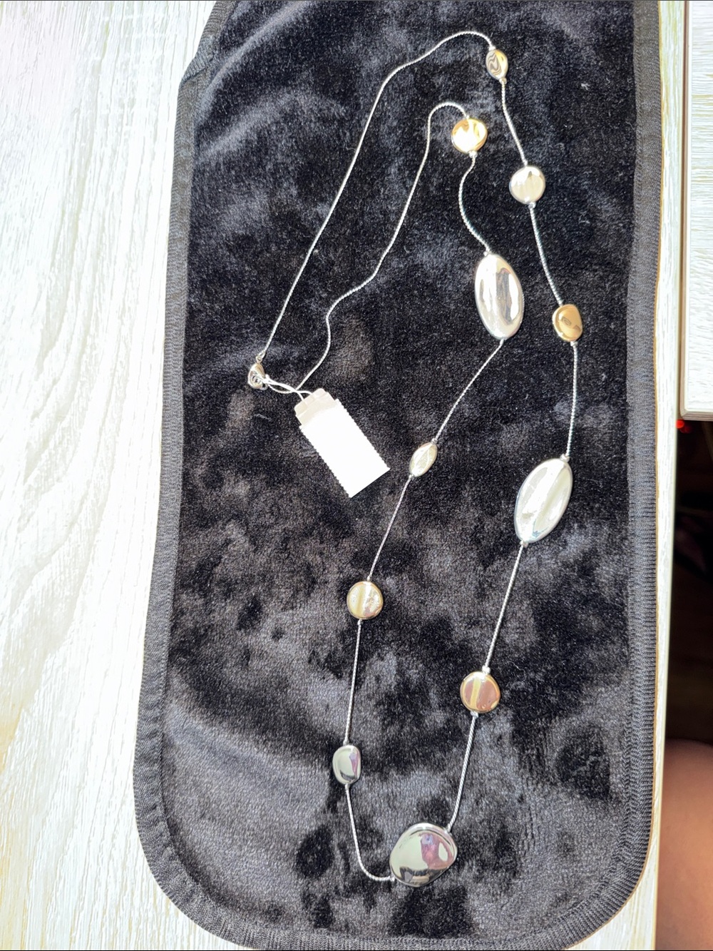 J. Jill Silver Tone Multi-Bead Long Necklace